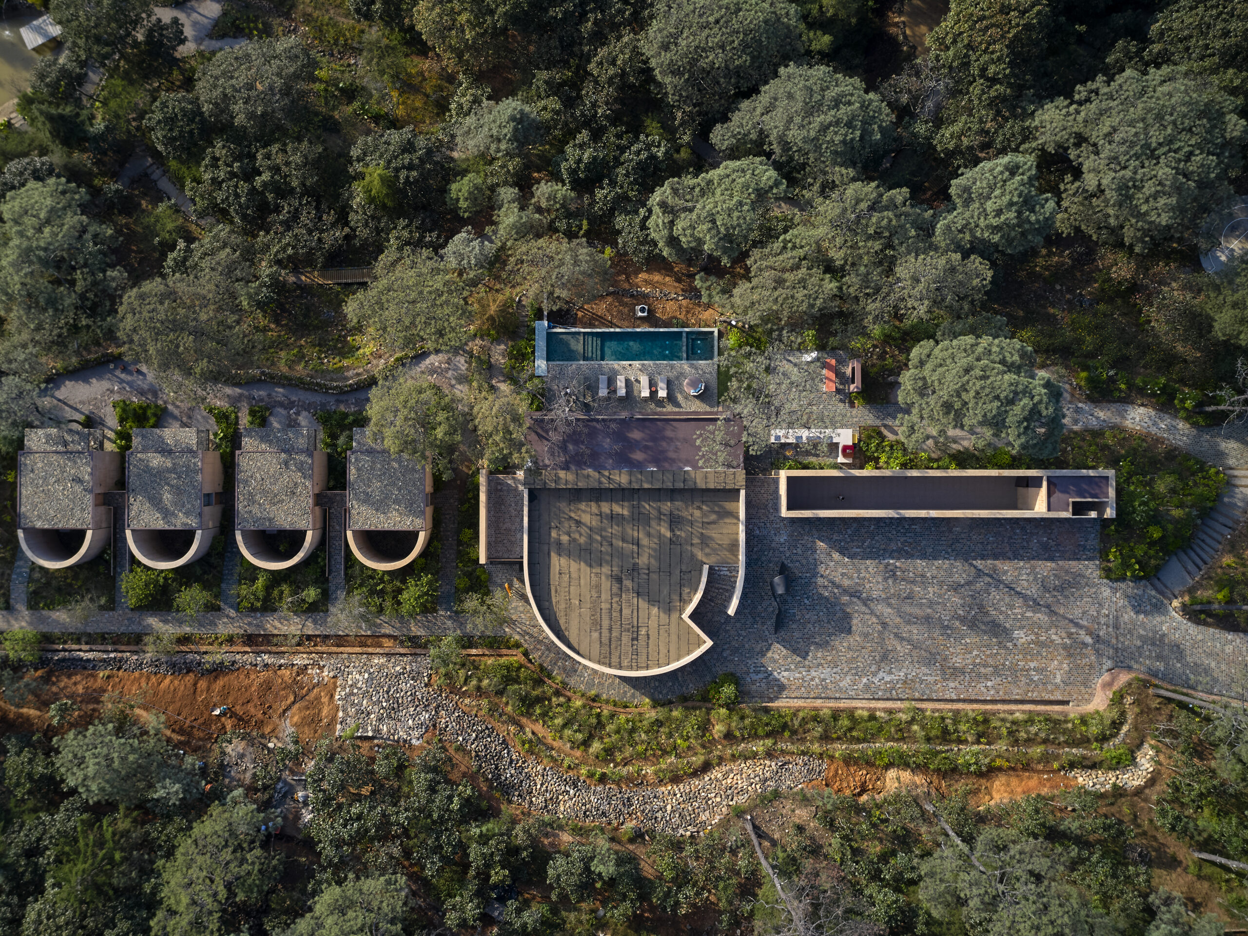 Aerial view of Rancho del Bosque