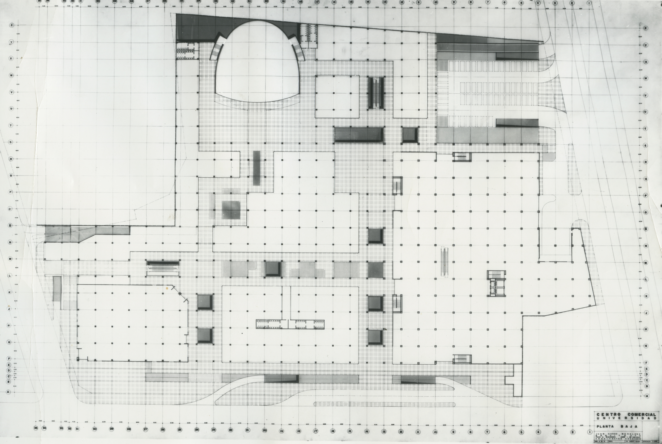 University Square, Mexico City, 1969. Site plan.