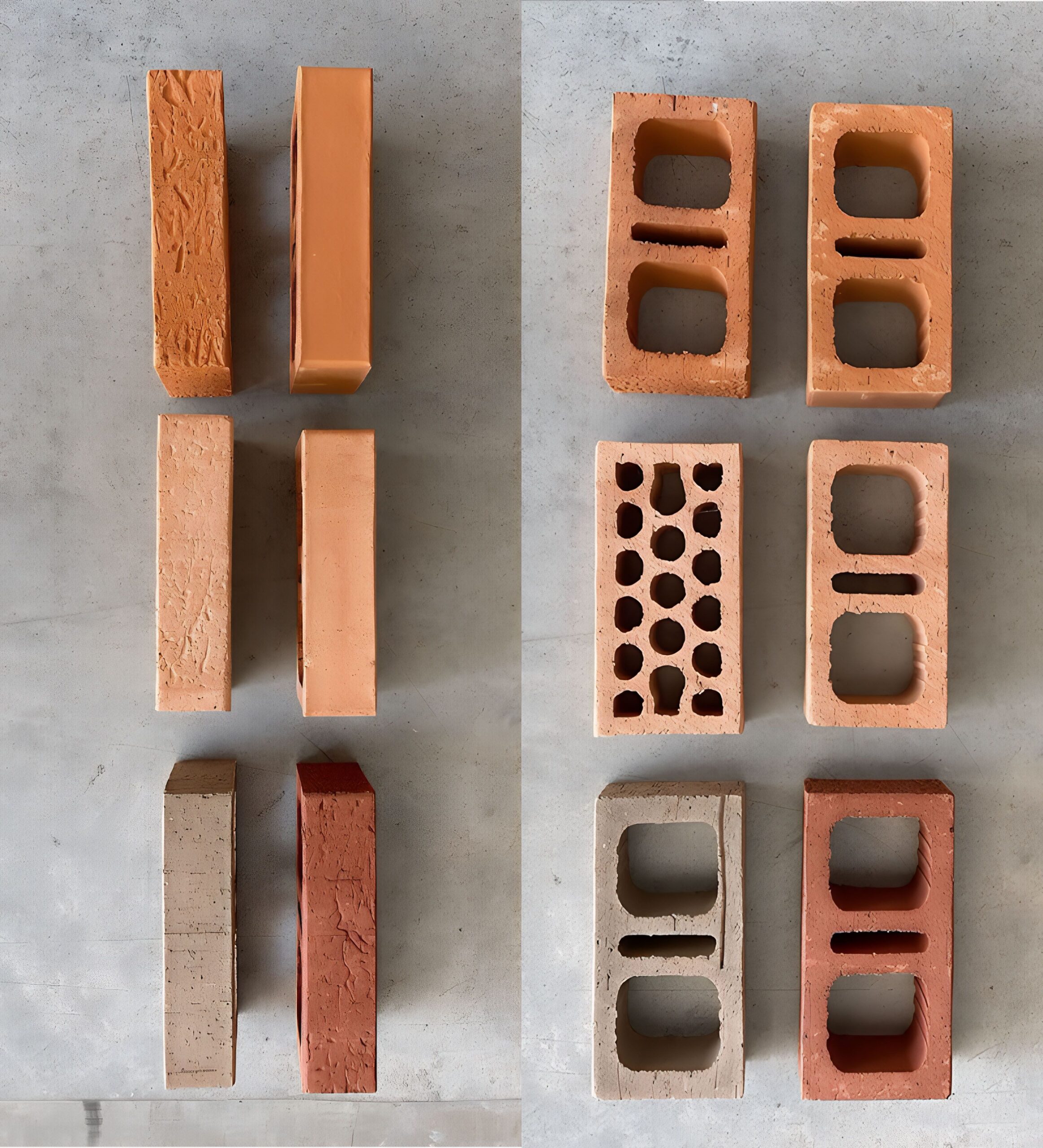 Brick selection samples, Academia Atlas